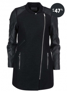 Černý zimní kabát pro ženy Vero Moda